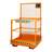 Skládací pracovní plošina 1000 x 1200 mm pro vysokozdvižný vozík, nosnost 300 kg, oranžová RAL2000 - Bauer GmbH