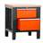 Banc masă de atelier TECHNO, modul unic lățime 800 mm, 2 sertare, culoare antracit RAL7016/portocaliu RAL2004 - Malow - imagine2