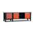 Werkstatt-Tisch TECHNO, Dreiermodul Breite 2000 mm, 6 Schubladen, Schrank, Farbe anthrazit RAL7016/orange RAL2004. - Malow - Bild7