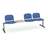 Sitzbank ISO 3 Sitze mit Ablagestisch, Länge 2345 mm, Sitz gepolstert, Farbe blau, Gestell schwarz - Nowy Styl Group - Bild5
