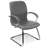 Besucher-Sessel MIRAGE, mit Armlehnen, Stahlrahmen verchromt, Lederbezug - hellgrau - Nowy Styl Group