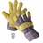 Handschuhe Docker aus Spaltleder und Stoff, gelb/blau, Gr. 10", VE 12 St.
