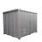 Lagercontainer mit Auffangwanne, LxBxH: 1650x2440x2420 mm, Gitterrostboden, Grau RAL9007 - Bild3