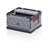 Přepravka plastová Euro skladací s víkem, šedá barva, 400 x 300 x 270 mm - obrázek2
