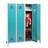 Dulap metalic pentru vestiar, sudat, WEMO, 4 x 300 mm, uși verzi RAL5018, cu picioare, încuietoare cilindrică cu blocare în 3 puncte - Malow - imagine3