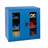 Dulap metalic de atelier cu uși batante cu fereastră transparentă, HxLxl: 1000x1044x655 mm, 2 x polițe 100 kg, albastru RAL5012 - Polak CZ, s.r.o.