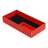 Kunststoff-Schale zum Ablegen von Messgeräten, 102x202x35 mm, Modul 10x20, Farbe rot.