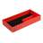 Kunststoff-Schale zum Ablegen von Messgeräten, 202x102x35 mm, Modul 20x10, Farbe rot.