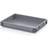 Přepravka plastová Euro, plná, šedá barva, 600 x 400 x 75 mm
