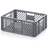 Eurobehälter durchbrochen, grau, 600 x 400 x 220 mm