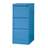 Cartotecă - dulap arhivare registratură - pentru format  A4, 3 sertare, HxLxl: 1000x415x630 mm, albastru RAL5010 - Malow
