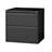 Cartotecă - dulap arhivare registratură - pentru format  A4 cu 2 rânduri sertare, HxLxl: 715x775x630 mm, neagră RAL9005 - Malow