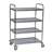Edelstahl Servierwagen 4 Etagen , HxBxL: 1260x590x910 mm