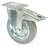 Transport-Lenkrolle mit Feststeller, graue Gummi, Durchm. 100 mm, Traglast 70 kg