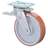 Transport-Lenkrolle mit Feststeller, Gussfelge, Bandage Polyurethan, Durchm. 100 mm, Traglast 295 kg