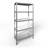 Regál šroubovaný FIX, 5 polic, v x š x h: 2000 x 1000 x 600 mm, nosnost 150 kg, pozinkovaný, základní - META Skladovací technika