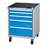 Mobiler Schubladenschrank, HxBxT: 1013 x 731 x 780 mm, 5 Schubladen, Farbe blau RAL5012 - Polak CZ, s.r.o. - Bild2