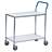Tischwagen, galvanisch verzinkt, 2 Etagen Farbe Weiß, Tragfähigkeit 150 kg, LxBxH: 850x435x950 mm - Konga Mekaniska Verkstad AB