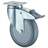 Apparate-Lenkrolle mit Feststeller, Durchm. 150 mm, mit Platte, Traglast 100 kg