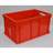 Plastová přepravka Euro300, 600 x 400 x 300 mm, plné stěny, barva červená.