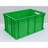 Kunststoff-Stapelbehälter Euro300, 600 x 400 x 300 mm, Wände geschlossen, Farbe grün.