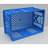 Kunststoff-Stapelbehälter Euro300, 600 x 400 x 300 mm, Wände durchbrochen, Farbe blau. - Bild3