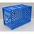 Kunststoff-Stapelbehälter Euro300, 600 x 400 x 300 mm, Wände durchbrochen, Farbe blau. - Bild4