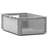 Přepravka plastová Euro s bočním otvorem, šedá barva, 600 x 400 x 220 mm