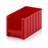 Regálová přepravka SK, červená, d x š x v: 350 x 210 x 200 mm