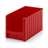Regálová přepravka SK, červená, d x š x v: 500 x 310 x 300 mm
