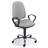 Bürodrehstuhl PEGAZ, ergonomisch, mit Armlehnen, Fußkreuz verchromt, Bezugsmaterial Basic - hellgrau - Nowy Styl Group