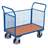 Plattformwagen VARIOfit mit 3 Gitterwänden, 850 x 500 mm, Tragfähigkeit 400 kg - Cordes
