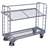 Etážový vozík VARIOfit se šikmými policemi, pozinkovaný, 2 police, 1650 x 650 mm, nosnost 400 kg - Cordes
