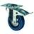 Transport-Lenkrolle mit Feststeller, Elastik blau, Durchm. 100 mm, Traglast 140 kg