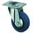 Transport-Lenkrolle, Elastik blau, Durchm. 100 mm, Traglast 200 kg