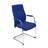 Besucherstuhl ORLANDO mit Armlehnen, Stahlrahmen verchromt, Bezugsmaterial Basic - Frabe blau - Nowy Styl Group