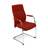 Besucherstuhl ORLANDO mit Armlehnen, Stahlrahmen verchromt, Bezugsmaterial Basic - Frabe rot - Nowy Styl Group