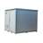 Lagercontainer mit Auffangwanne, LxBxH: 1650x2440x2420 mm, Gitterrostboden, Grau RAL9007