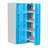 Dulap de atelier cu 3 sertare verticale extractibile, poliță (CNC), HxLxl: 1950x1044x790 mm, gri RAL7035/albastru RAL5012 - Polak CZ, s.r.o.