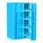 Dulap de atelier cu 3 sertare verticale extractibile, poliță (CNC), HxLxl: 1950x1044x790 mm, albastru RAL5012 - Polak CZ, s.r.o.