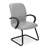 Besucher-Sessel MIRAGE, mit Armlehnen, Stahlrahmen pulverbeschichtet schwarz, Lederbezug - hellgrau - Nowy Styl Group