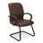 Besucher-Sessel MIRAGE, mit Armlehnen, Stahlrahmen pulverbeschichtet schwarz, Lederbezug - braun - Nowy Styl Group