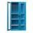 Dulap atelier, HxLxl: 1950 x 1044 x 405 mm, uși cu fereastră, 3 x polițe 100 kg, albastru RAL5012 - Polak CZ, s.r.o.
