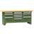 Werkbank, Buche Massiv-Arbeitsplatte 2000 x 700 mm, 11 x Schubladen, Farbe grün RAL6011 - Polak CZ, s.r.o.