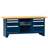 Werkbank, Buche Massiv-Arbeitsplatte 2000 x 700 mm, 6 x Schubladen, Farbe dunkelblau RAL5010 - Polak CZ, s.r.o.