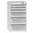 Werkzeugschrank mit Schubladen, 6 x Schublade, H x B x T: 1215 x 731 x 780 mm, Farbe lichtgrau RAL7035 - Polak CZ, s.r.o.