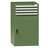 Schubladenschrank für Werkstatt, HxBxT: 1215 x 731 x 780 mm, 4 x Schubladen, 1 x Schrank, Farbe grün RAL6011 - Polak CZ, s.r.o.