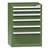Schubladenschrank für Werkstatt, HxBxT: 990 x 731 x 630 mm, 6 x Schubladen, Farbe grün RAL6011 - Polak CZ, s.r.o.
