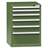 Schubladenschrank für Werkstatt, HxBxT: 990 x 731 x 780 mm, 6 x Schubladen, Farbe grün RAL6011 - Polak CZ, s.r.o.
