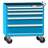 Mobiler Schubladenschrank, HxBxT: 1058 x 1037 x 780 mm, 5 Schubladen, Farbe blau RAL5012 - Polak CZ, s.r.o.